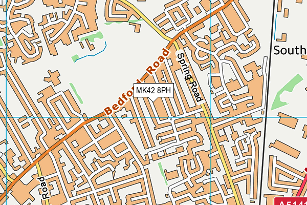 MK42 8PH map - OS VectorMap District (Ordnance Survey)