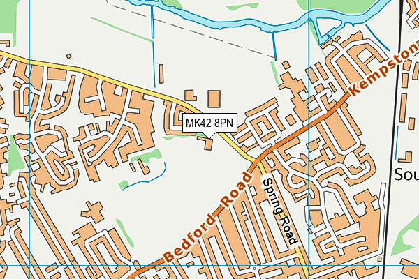 MK42 8PN map - OS VectorMap District (Ordnance Survey)