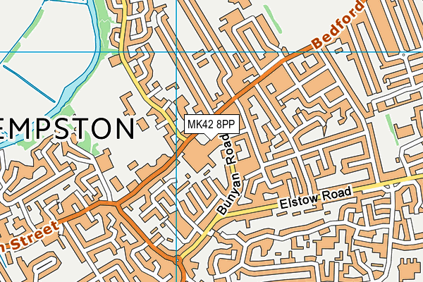 MK42 8PP map - OS VectorMap District (Ordnance Survey)