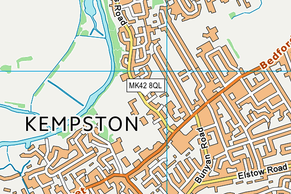 MK42 8QL map - OS VectorMap District (Ordnance Survey)