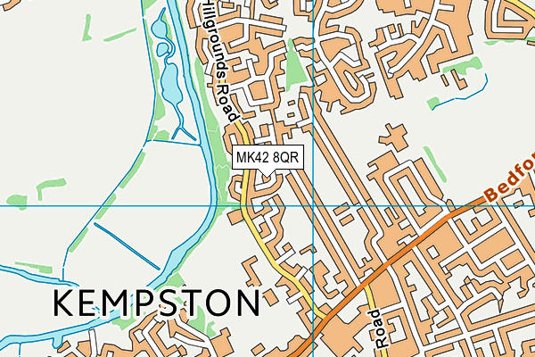 MK42 8QR map - OS VectorMap District (Ordnance Survey)