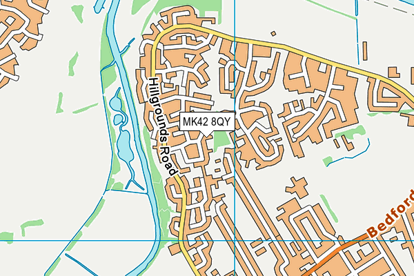 MK42 8QY map - OS VectorMap District (Ordnance Survey)