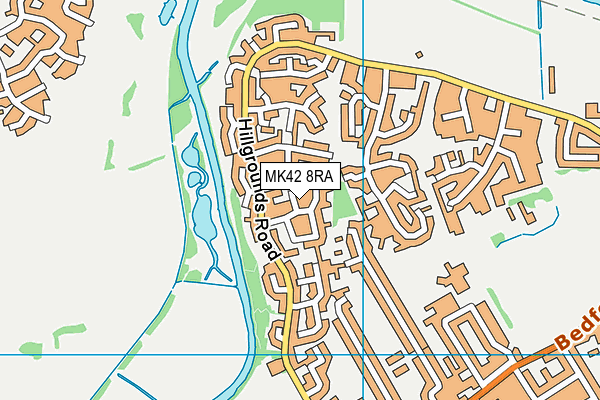 MK42 8RA map - OS VectorMap District (Ordnance Survey)