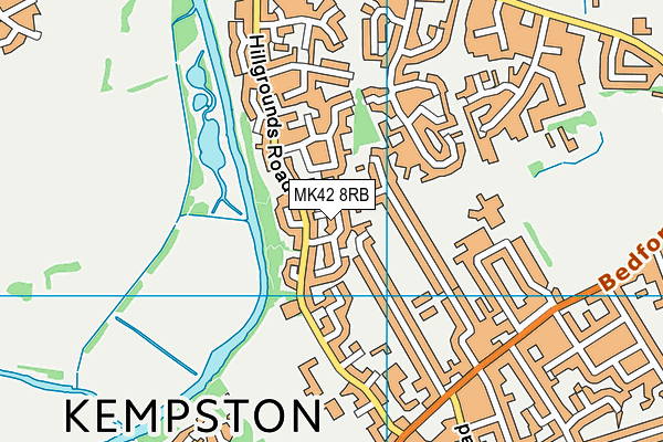 MK42 8RB map - OS VectorMap District (Ordnance Survey)