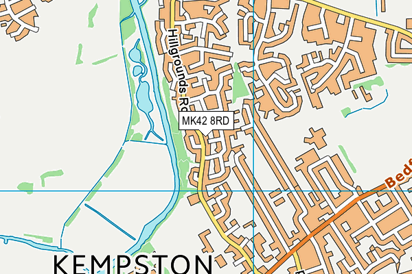 MK42 8RD map - OS VectorMap District (Ordnance Survey)
