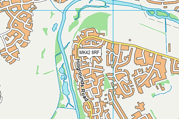 MK42 8RF map - OS VectorMap District (Ordnance Survey)