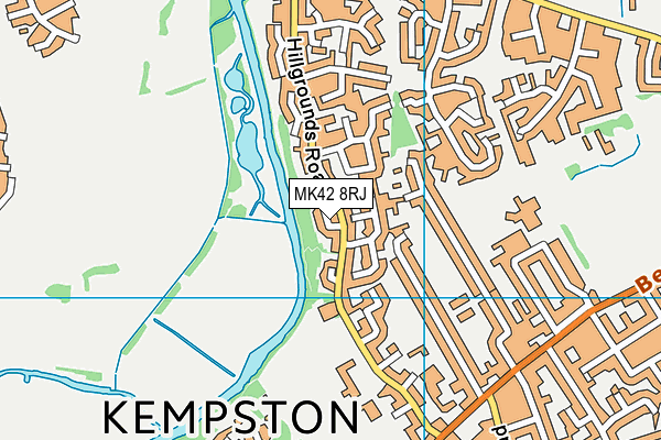 MK42 8RJ map - OS VectorMap District (Ordnance Survey)