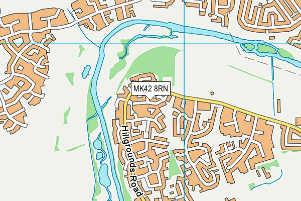 MK42 8RN map - OS VectorMap District (Ordnance Survey)