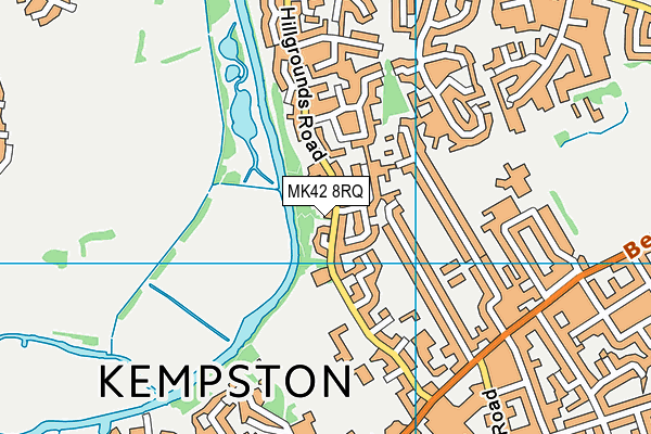 MK42 8RQ map - OS VectorMap District (Ordnance Survey)