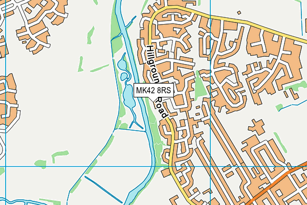 MK42 8RS map - OS VectorMap District (Ordnance Survey)