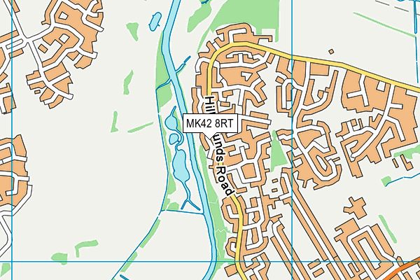 MK42 8RT map - OS VectorMap District (Ordnance Survey)