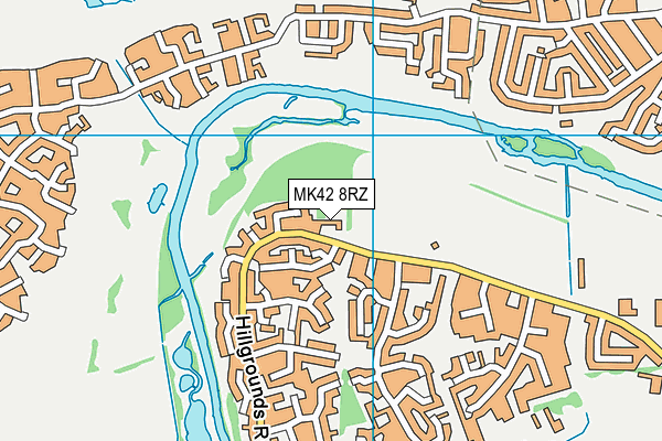 MK42 8RZ map - OS VectorMap District (Ordnance Survey)