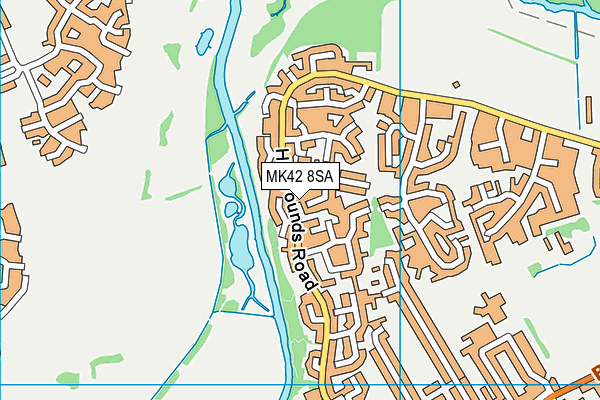 MK42 8SA map - OS VectorMap District (Ordnance Survey)