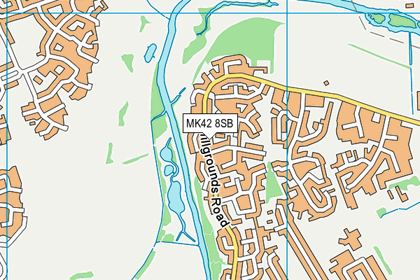 MK42 8SB map - OS VectorMap District (Ordnance Survey)