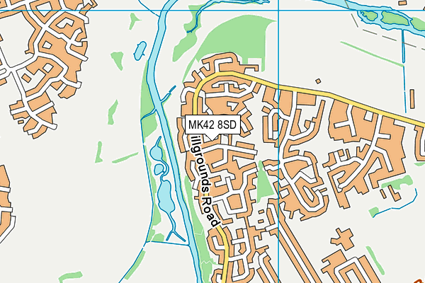 MK42 8SD map - OS VectorMap District (Ordnance Survey)