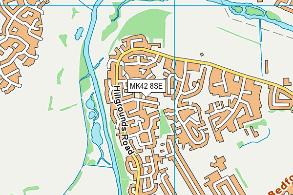 MK42 8SE map - OS VectorMap District (Ordnance Survey)