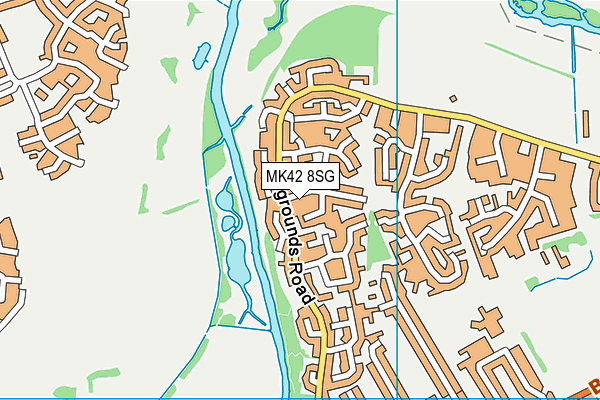 MK42 8SG map - OS VectorMap District (Ordnance Survey)
