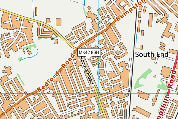 MK42 8SH map - OS VectorMap District (Ordnance Survey)