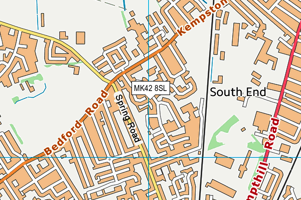 MK42 8SL map - OS VectorMap District (Ordnance Survey)