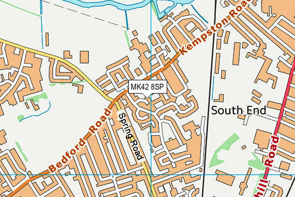 MK42 8SP map - OS VectorMap District (Ordnance Survey)