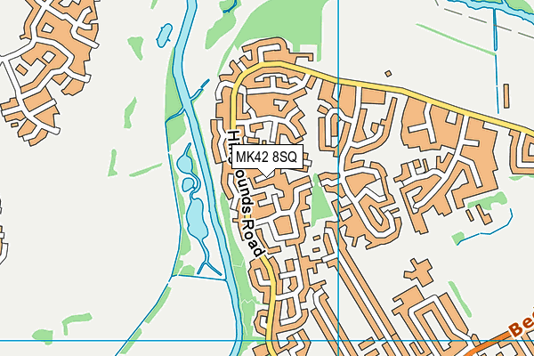 MK42 8SQ map - OS VectorMap District (Ordnance Survey)