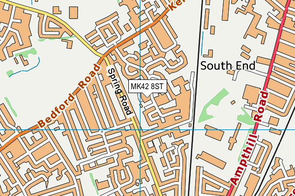 MK42 8ST map - OS VectorMap District (Ordnance Survey)