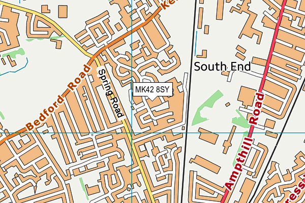 MK42 8SY map - OS VectorMap District (Ordnance Survey)