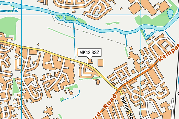 Kempston Rovers Fc map (MK42 8SZ) - OS VectorMap District (Ordnance Survey)
