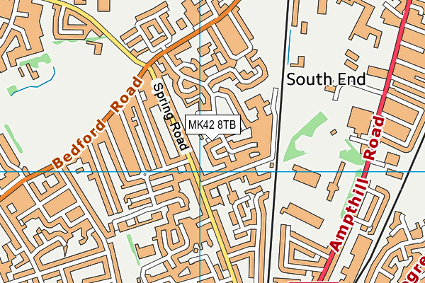 MK42 8TB map - OS VectorMap District (Ordnance Survey)