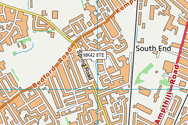 MK42 8TE map - OS VectorMap District (Ordnance Survey)