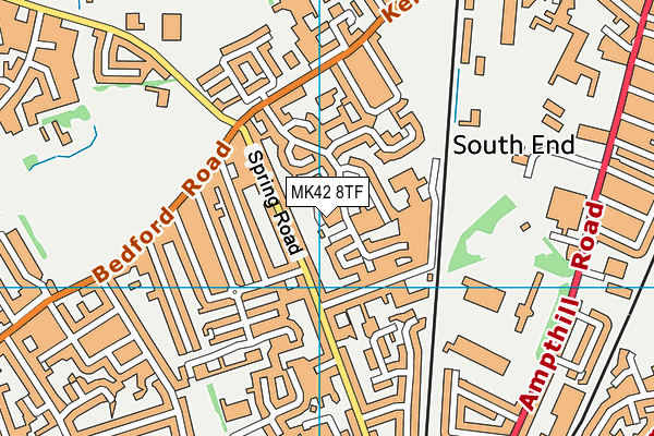 MK42 8TF map - OS VectorMap District (Ordnance Survey)