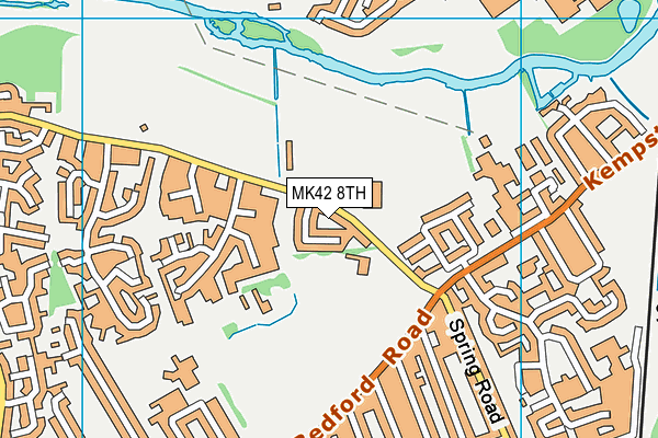 MK42 8TH map - OS VectorMap District (Ordnance Survey)