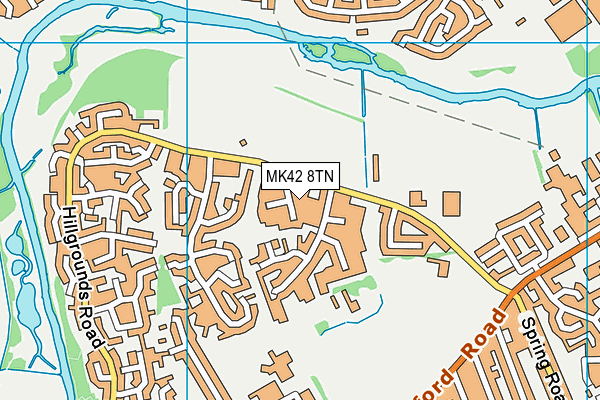 MK42 8TN map - OS VectorMap District (Ordnance Survey)