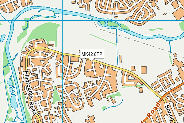 MK42 8TP map - OS VectorMap District (Ordnance Survey)