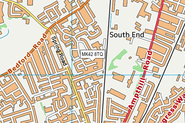 MK42 8TQ map - OS VectorMap District (Ordnance Survey)