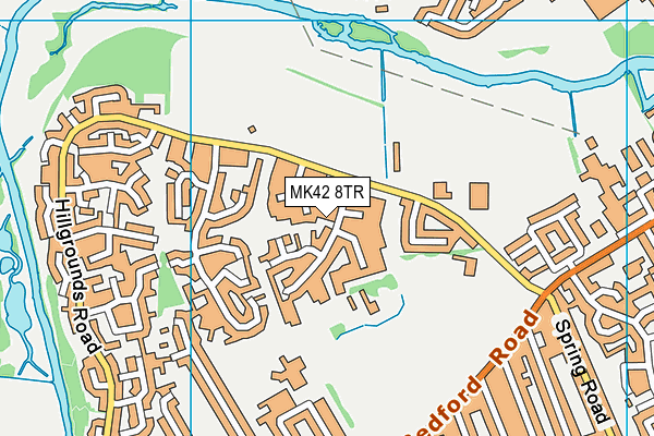 MK42 8TR map - OS VectorMap District (Ordnance Survey)
