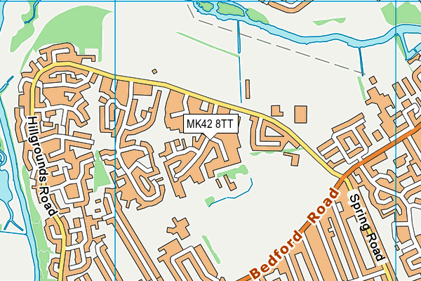 MK42 8TT map - OS VectorMap District (Ordnance Survey)