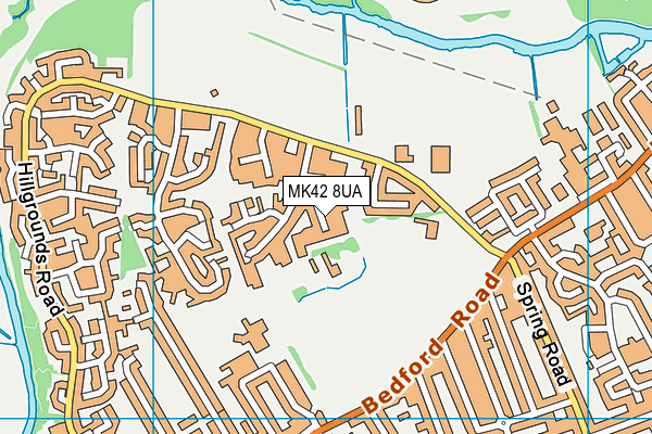 MK42 8UA map - OS VectorMap District (Ordnance Survey)