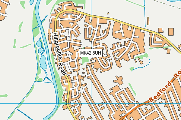 MK42 8UH map - OS VectorMap District (Ordnance Survey)