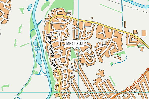 MK42 8UJ map - OS VectorMap District (Ordnance Survey)