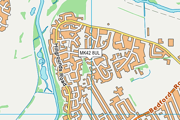 MK42 8UL map - OS VectorMap District (Ordnance Survey)