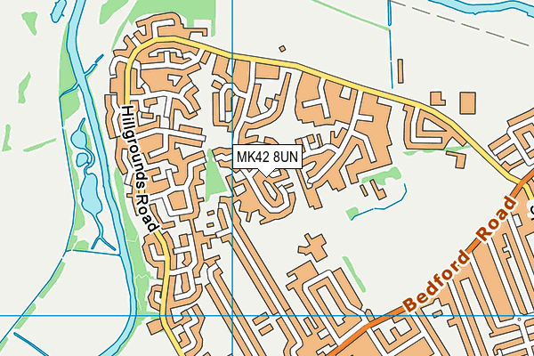 MK42 8UN map - OS VectorMap District (Ordnance Survey)