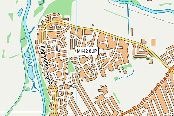 MK42 8UP map - OS VectorMap District (Ordnance Survey)