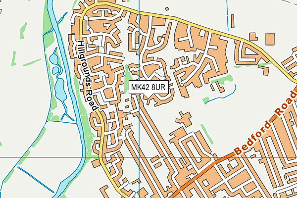 MK42 8UR map - OS VectorMap District (Ordnance Survey)