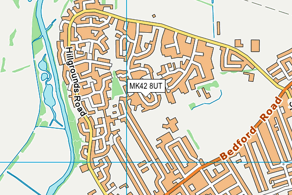 MK42 8UT map - OS VectorMap District (Ordnance Survey)