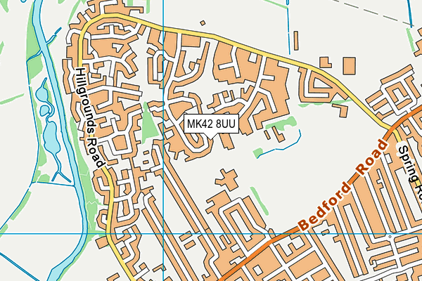 MK42 8UU map - OS VectorMap District (Ordnance Survey)