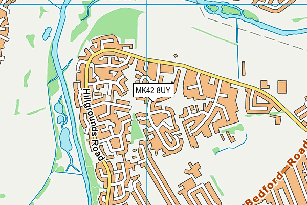 MK42 8UY map - OS VectorMap District (Ordnance Survey)