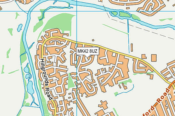 MK42 8UZ map - OS VectorMap District (Ordnance Survey)