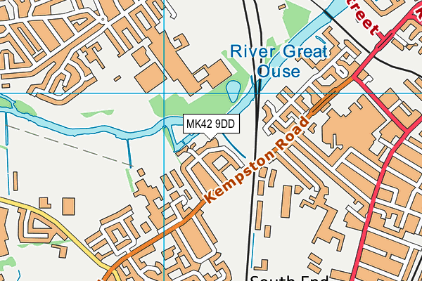 MK42 9DD map - OS VectorMap District (Ordnance Survey)