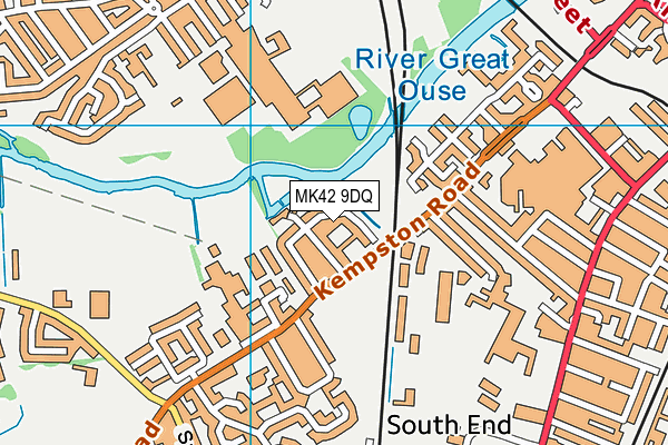 MK42 9DQ map - OS VectorMap District (Ordnance Survey)